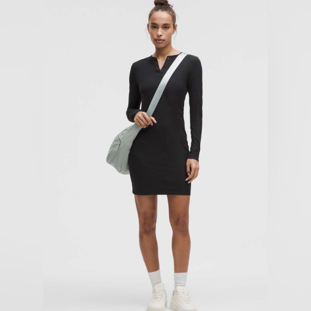 Lululemon All Aligned Ribbed Long-Sleeve Henley Dress